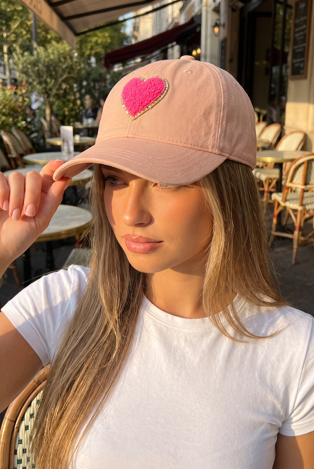 Carlin Cute Heart Baseball Cap, Worn