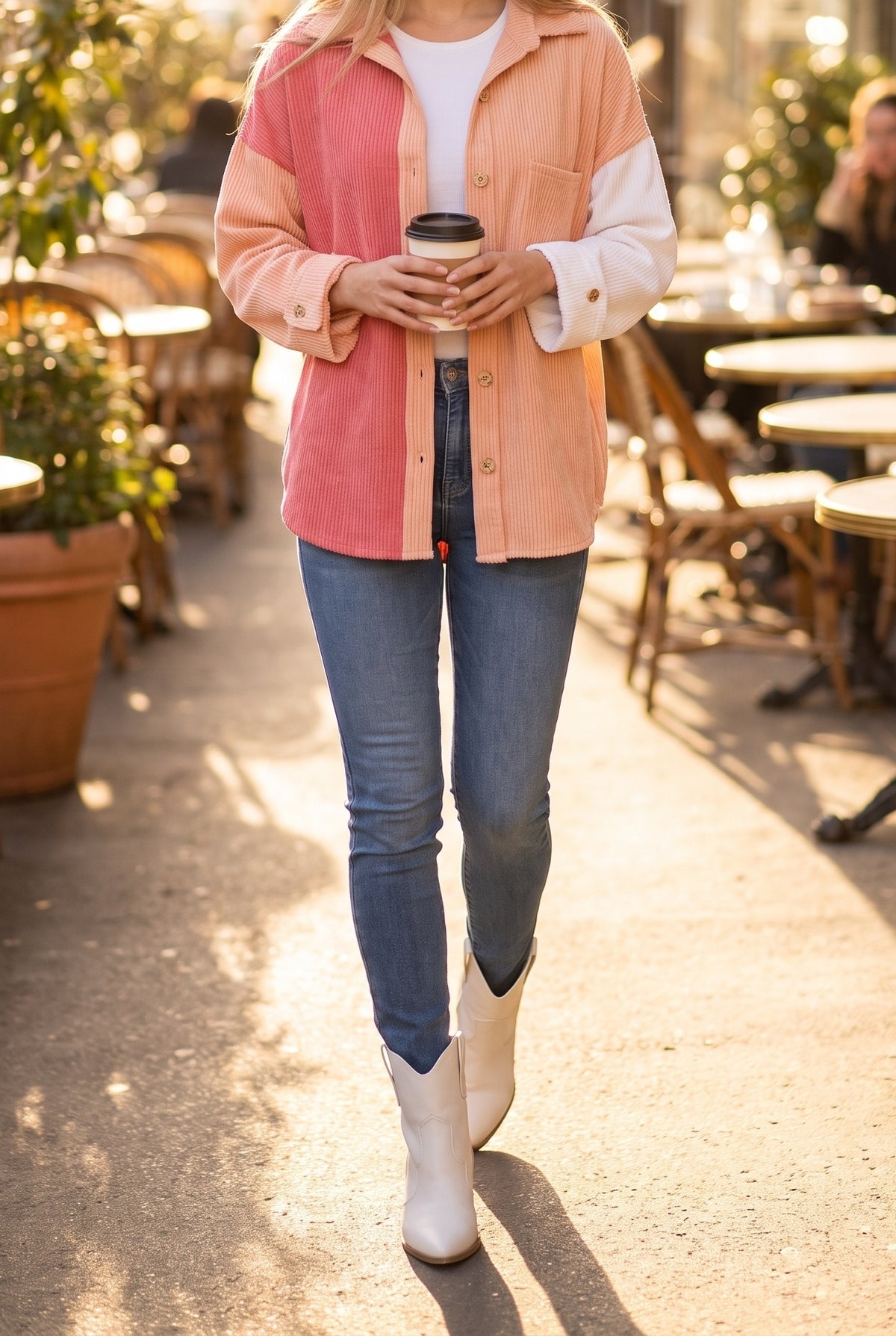 Cool Without Trying Color Block Shacket, Lifestyle