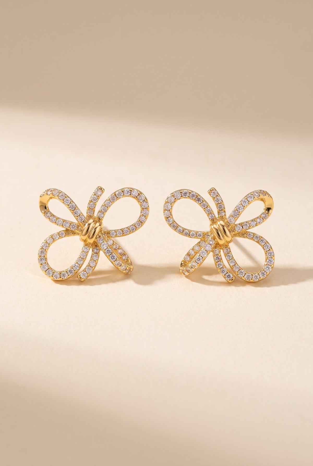 Evelyn Earrings, Gold still life