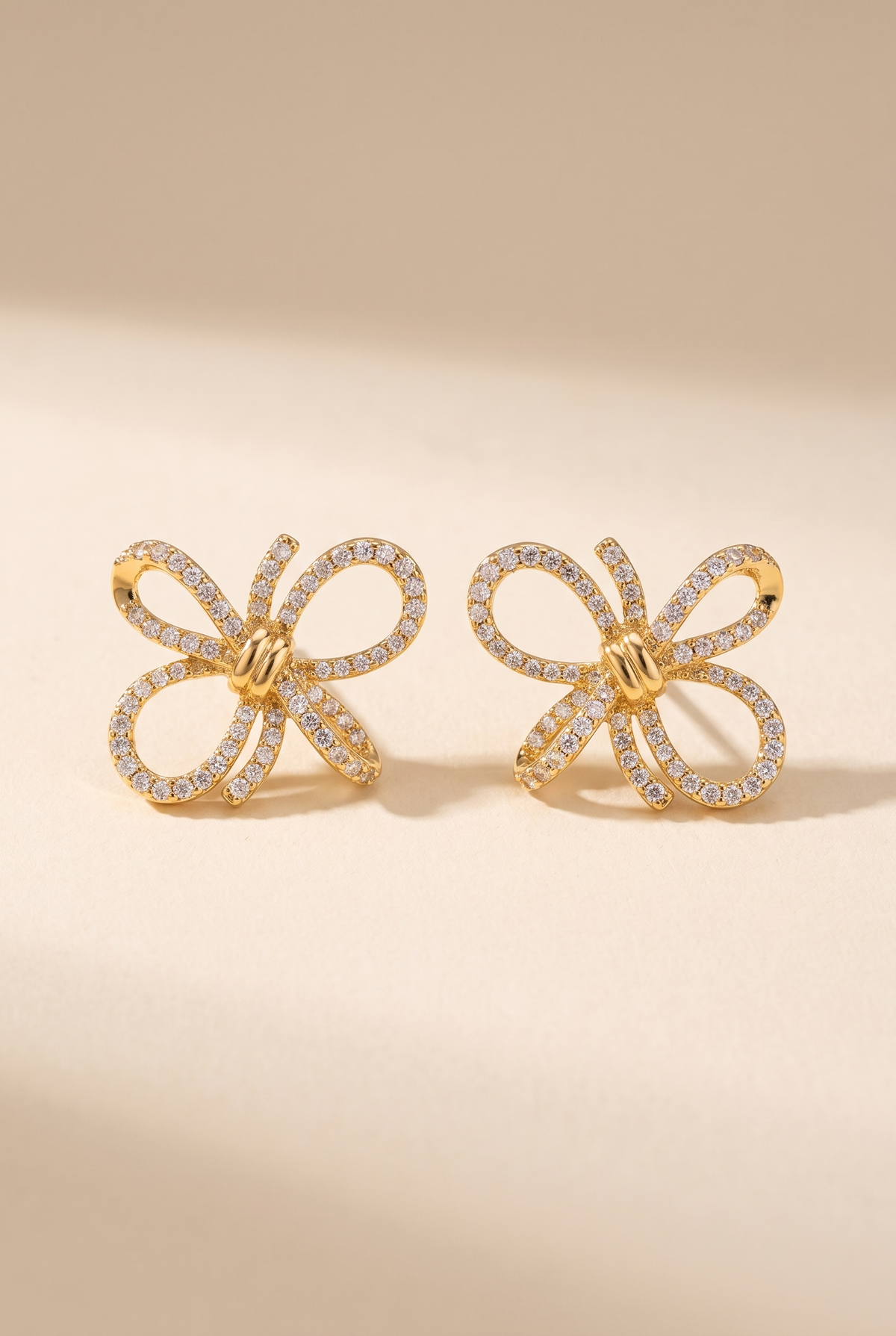 Evelyn Earrings, Gold still life