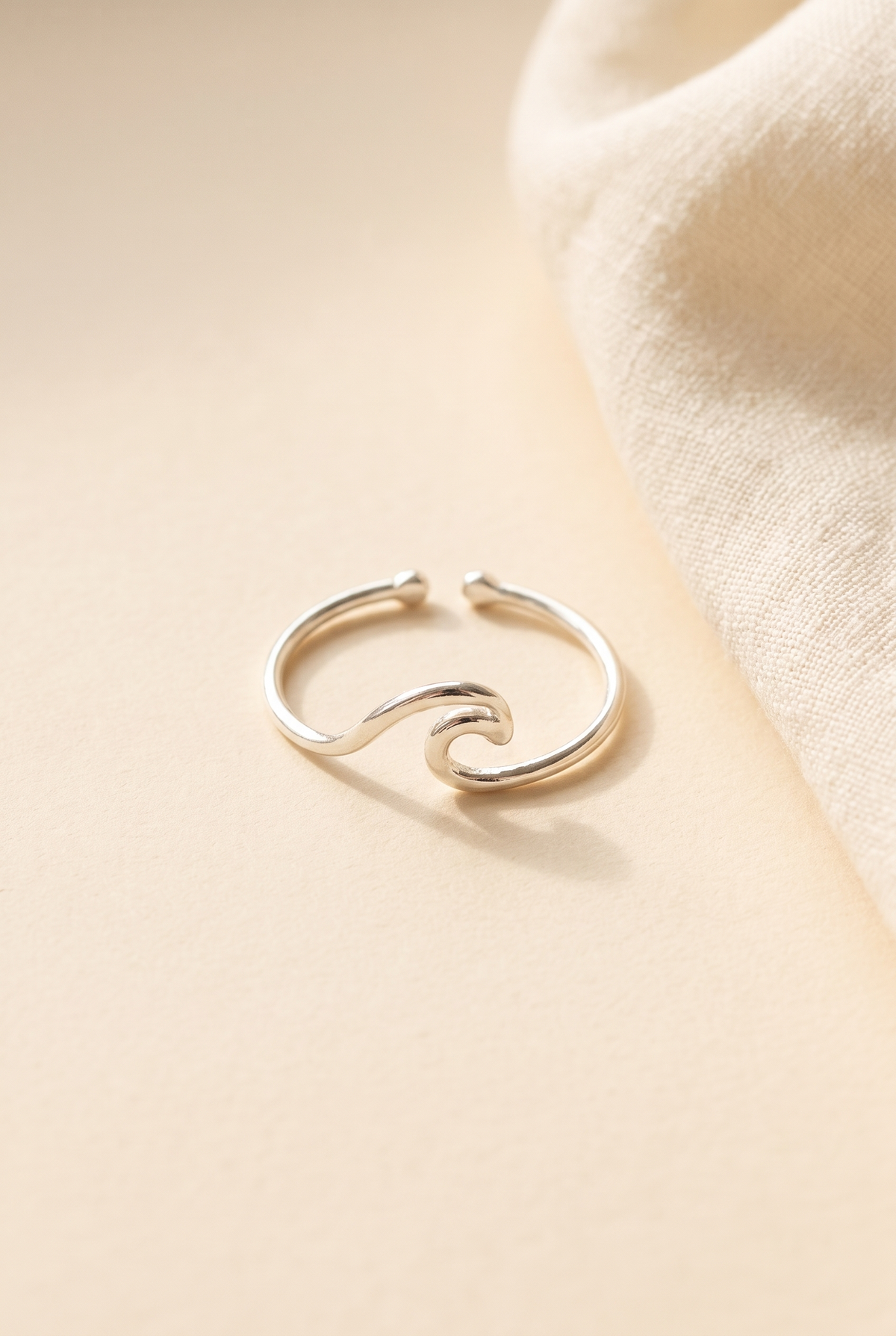 Fiona Wave Cutout Adjustable Ring, Still life
