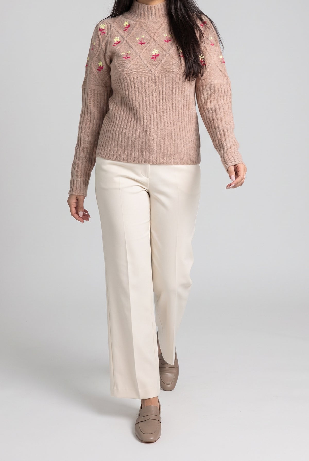 Happy Times Floral Sweater, Walking