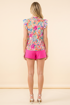 It's A Happy Day Printed Top, Back
