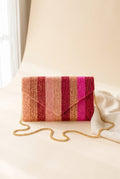 Jane Stripe Pink Clutch, Still life