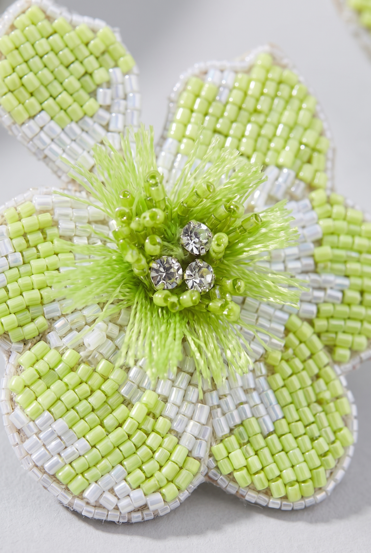 Juniper Petal Pop Drop Earrings, Macro