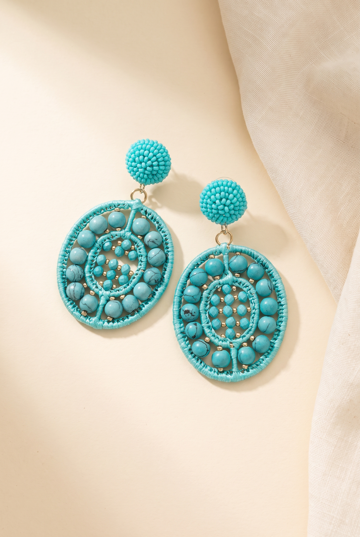 Lauren Aqua Earrings, Still life