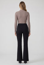 Lead From The Heart Low Rise V Shape Ponte Flare Pants, Back