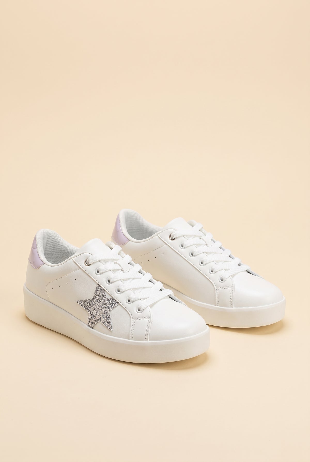 Let Her Go Starry Glitter Star Detail Sneakers, Still life