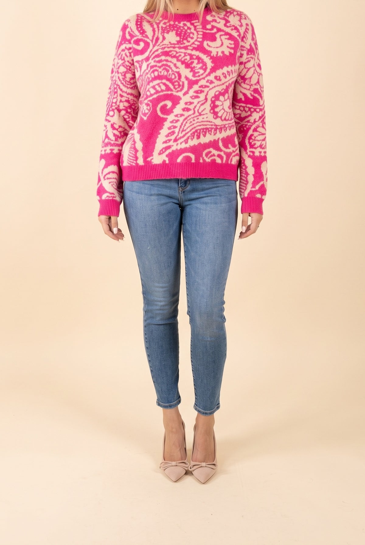 Looking Good in Paisley Sweater, Front