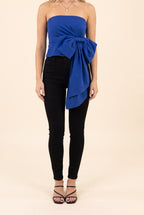 Love Is An Open Door Side Bow Tube Top, Front