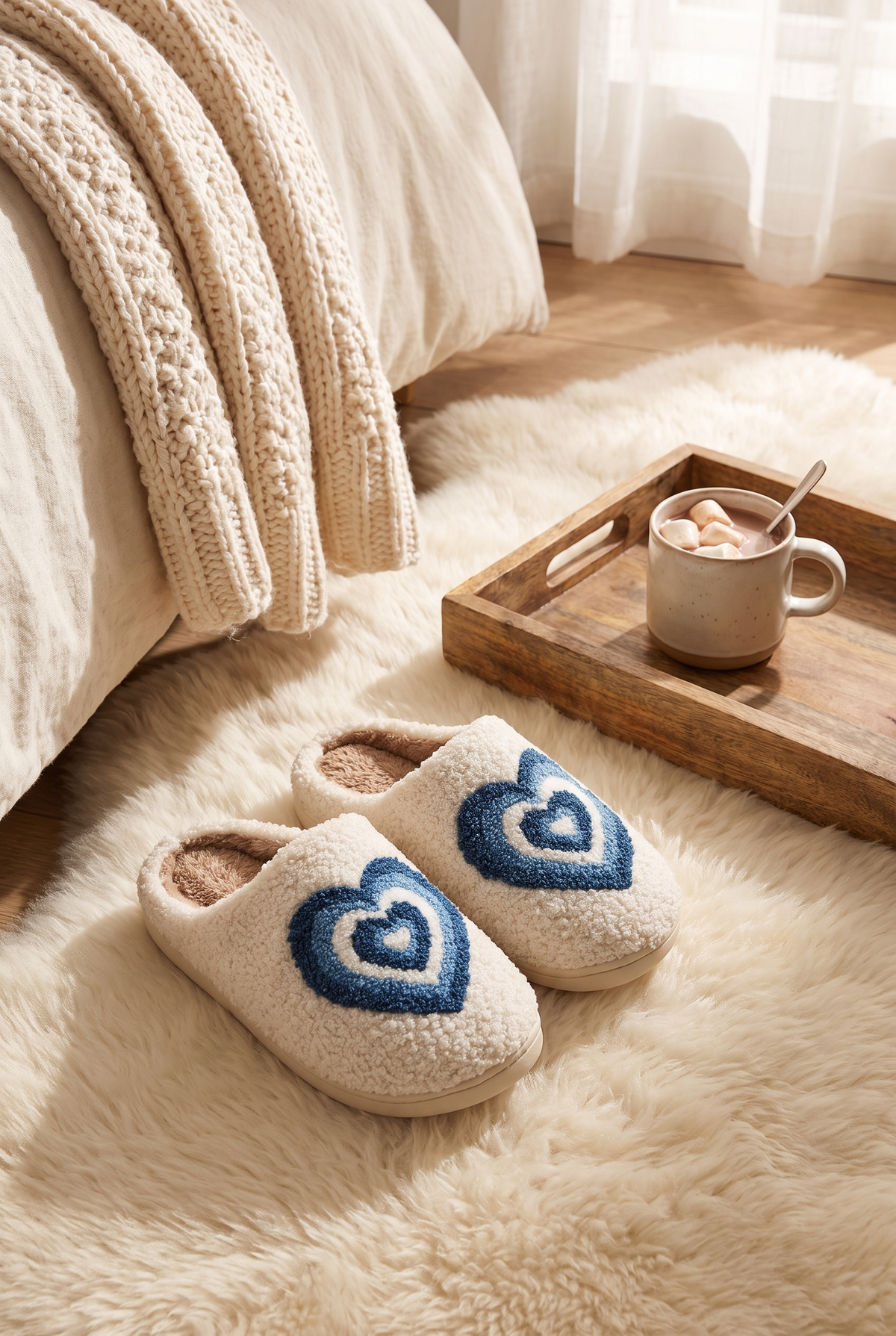 Lucy Cozy Heart Slippers, Lifestyle