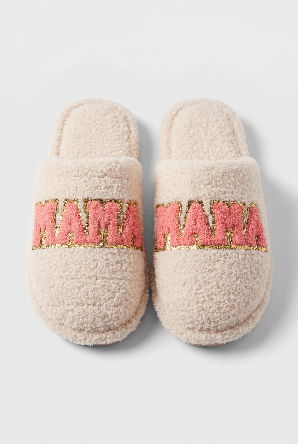 MAMA Chenille Patched Home Slippers, Front