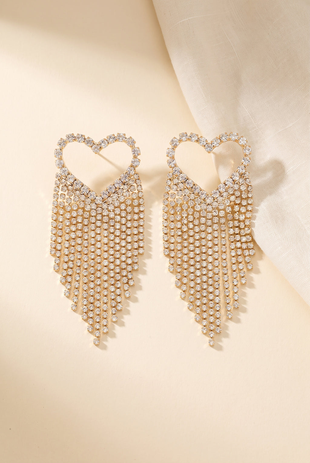Melissa Heart Fringe Earring, Still life