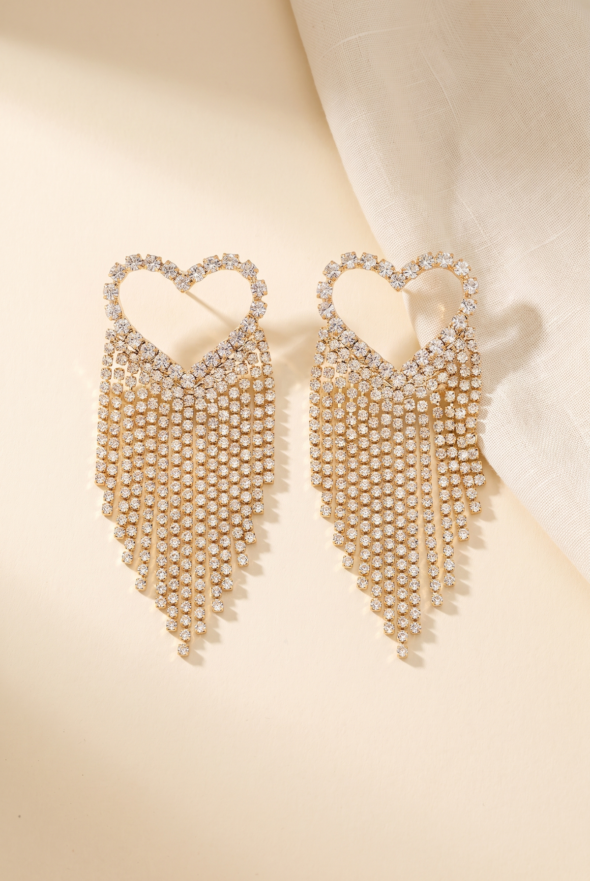 Melissa Heart Fringe Earring, Still life