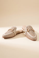 Mila Jeweled Loafer Flat Mule, Still life