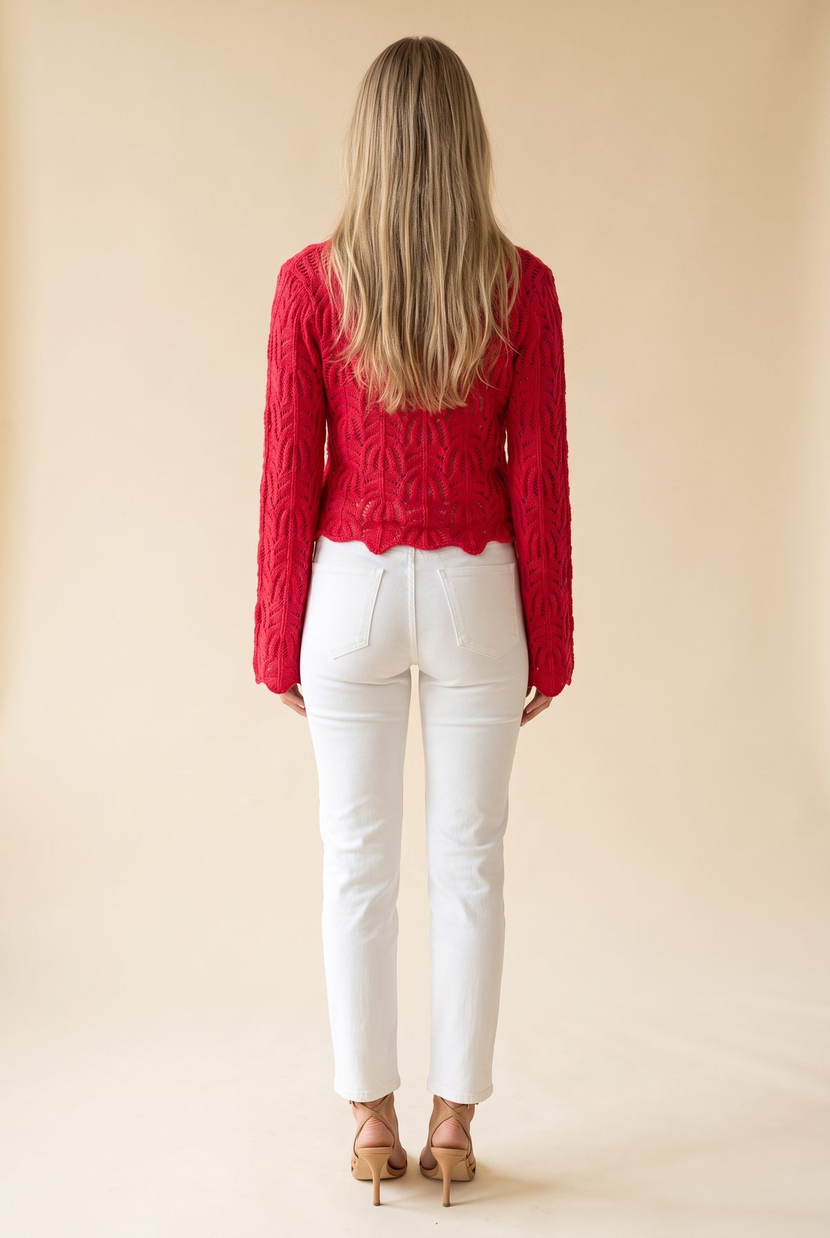 My One True Love Front Tie Knit Cardigan, Back