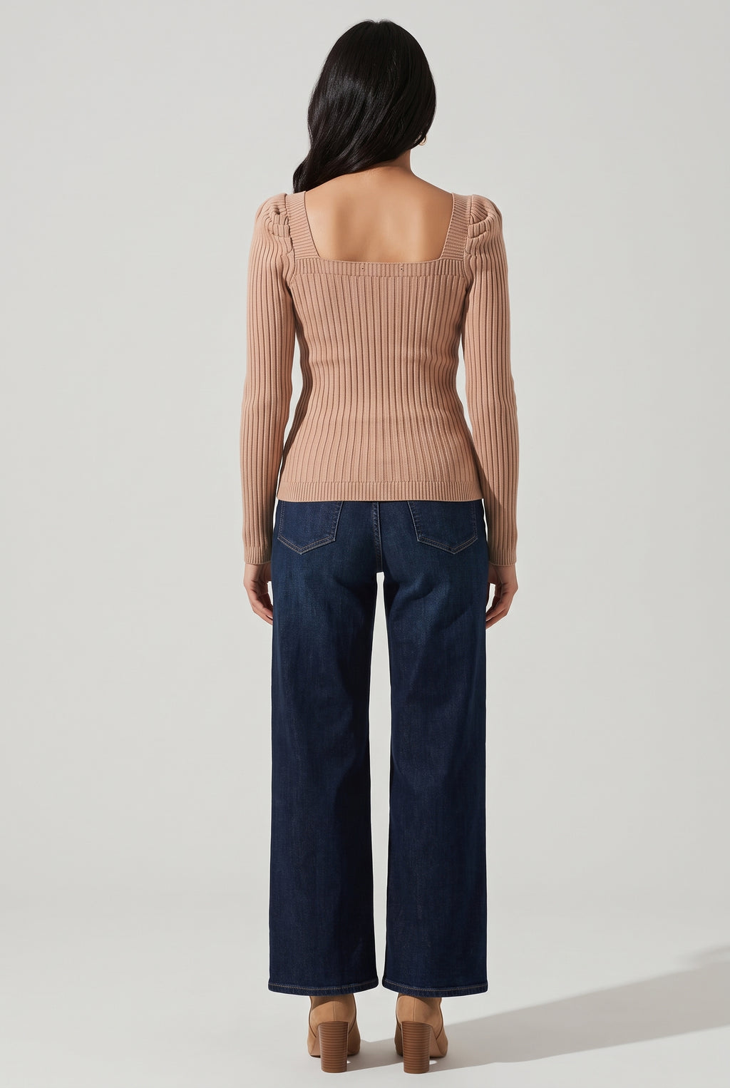 My Way Square Neck Sweater, Back
