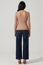 My Way Square Neck Sweater, Back
