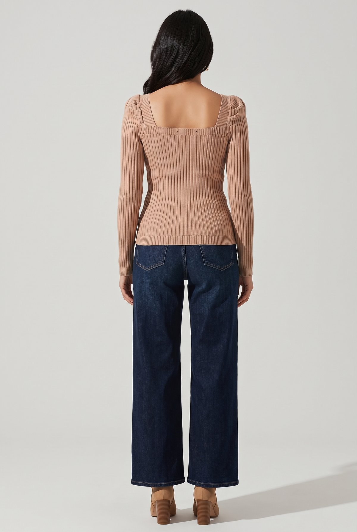 My Way Square Neck Sweater, Back