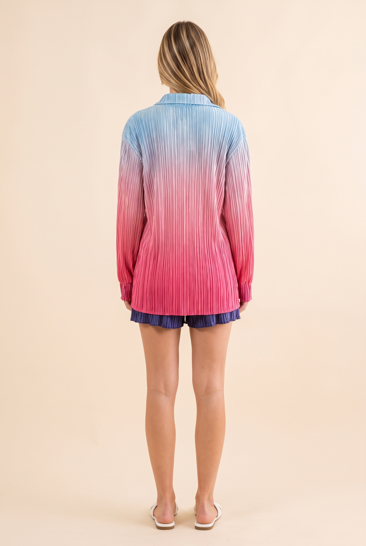 Now's The Time Ombre Shirt With Matching Shorts, Back