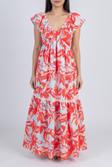 Painted The Sky Floral Maxi Dress, Front