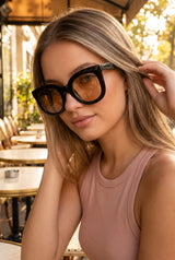 Paloma Oversize Frame Sunglasses, Worn