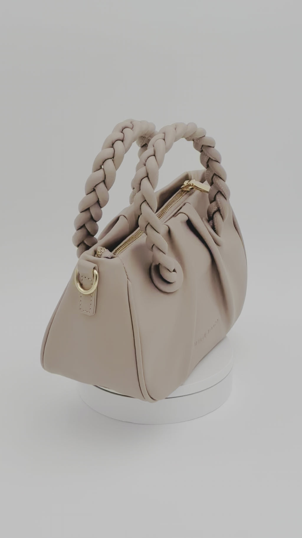 Gracelyn Recycled Vegan Crossbody Bag in Nude