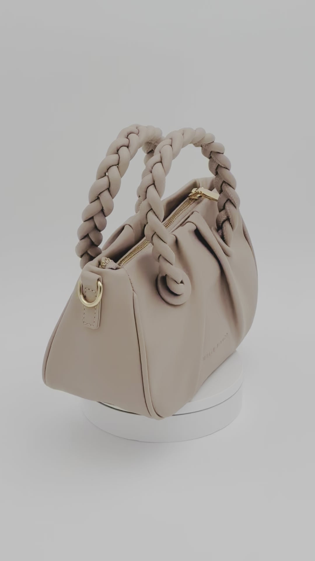 Gracelyn Recycled Vegan Crossbody Bag in Nude