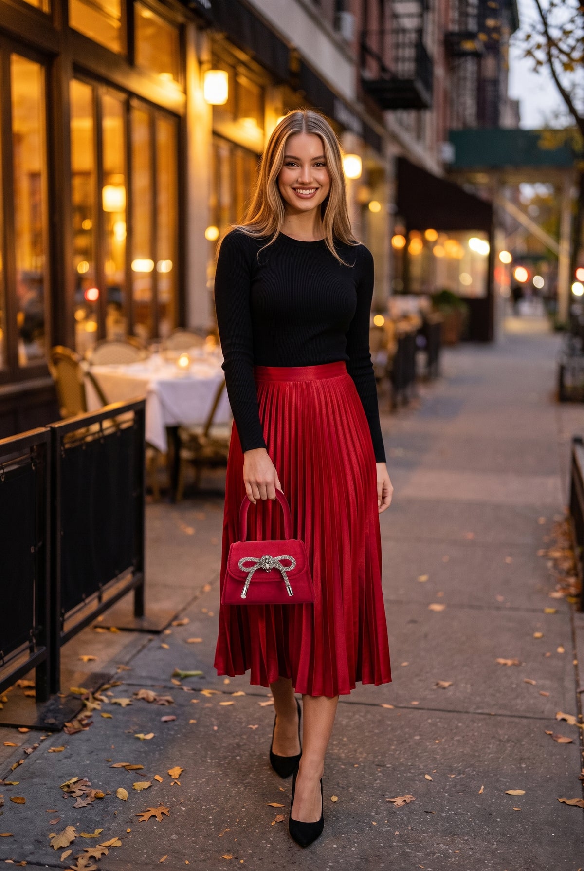 Sabrina Red Mini Velvet Top Handle Bag, Night out