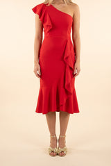 Scarlet Sway Midi Dress, Front