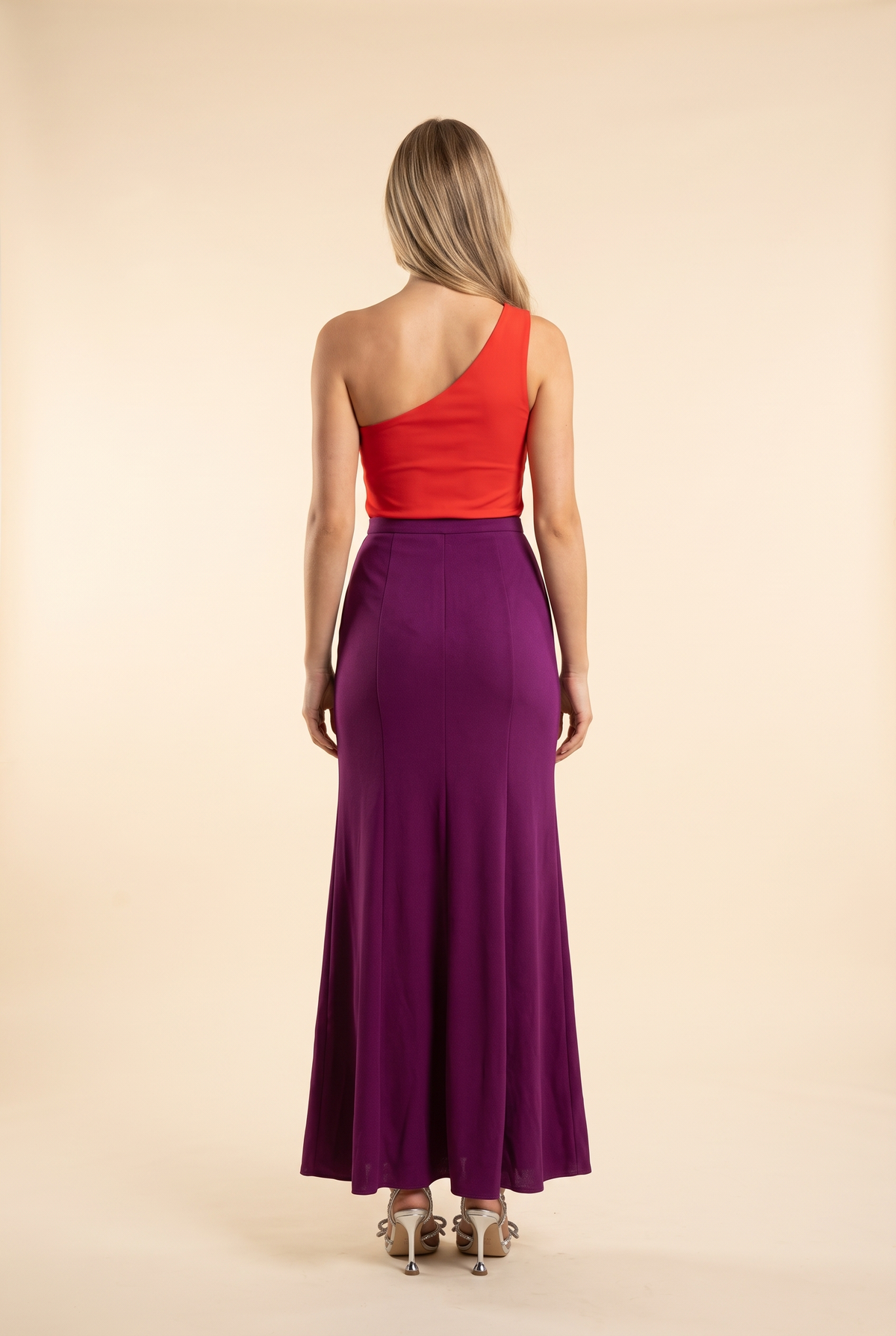 Secret Happiness Color Block Maxi Dress, Back