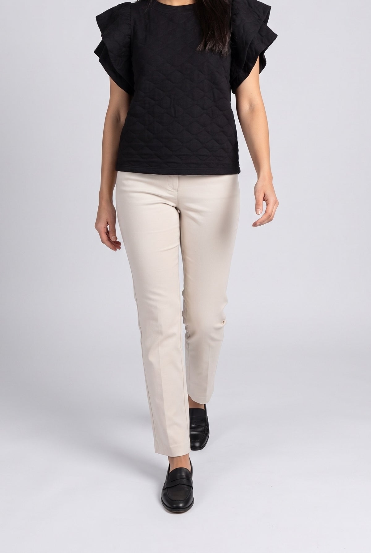 See you Tonight Ruffle Sleeve Top, Walking