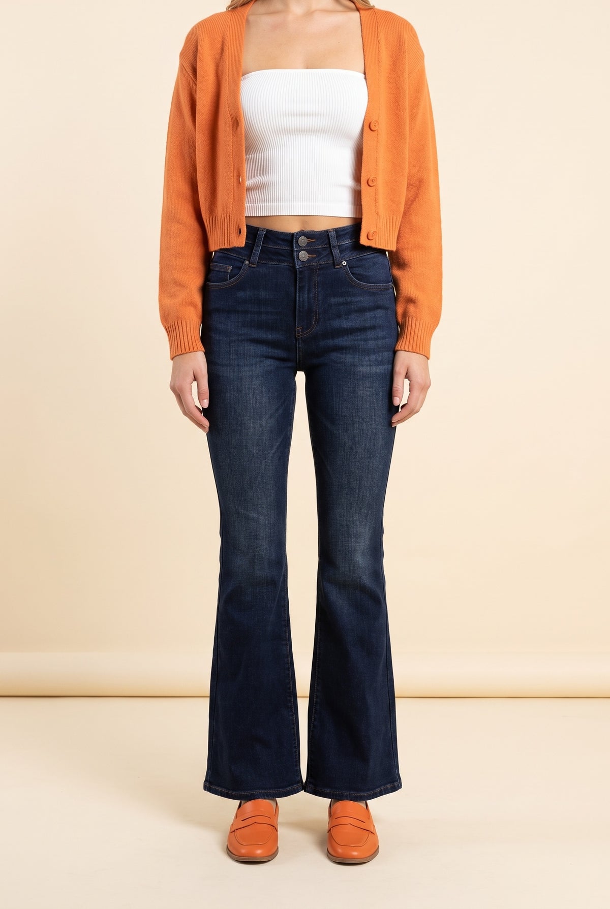 Stand Out High Rise Flare Jeans, Front