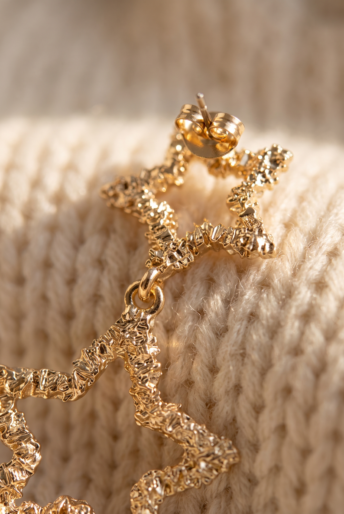 Stella You Are A Star Gold Earrings, Detail