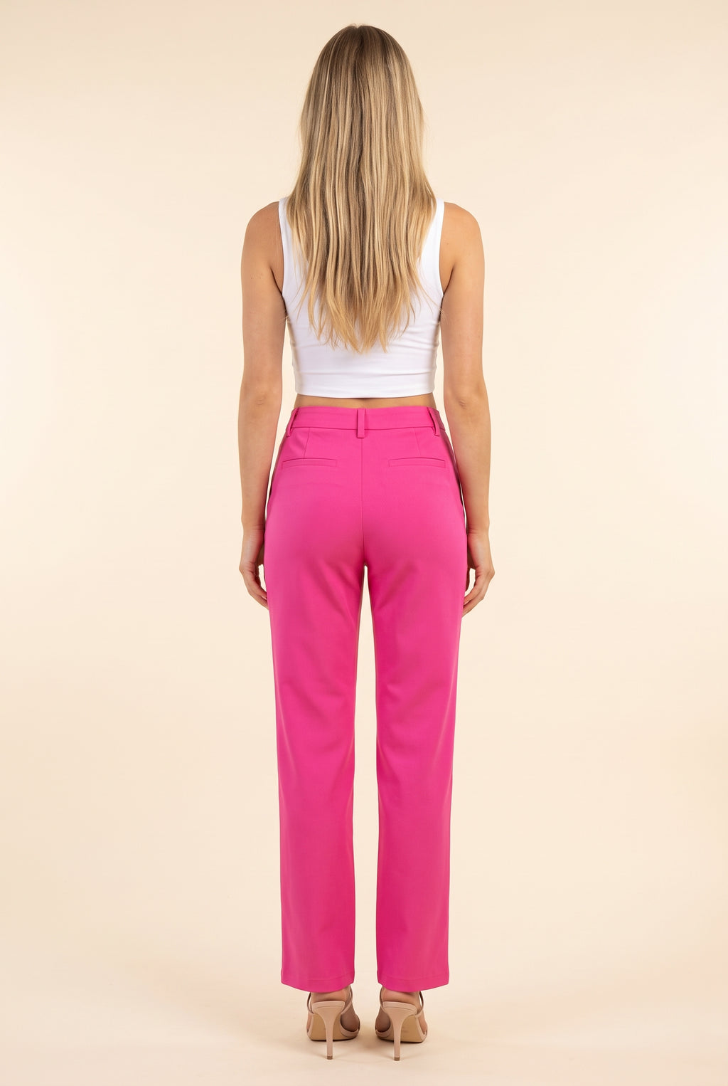Thinking About You Straight Fit Twill Pants, Back