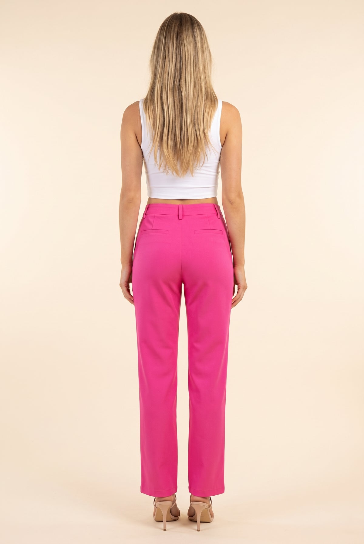 Thinking About You Straight Fit Twill Pants, Back