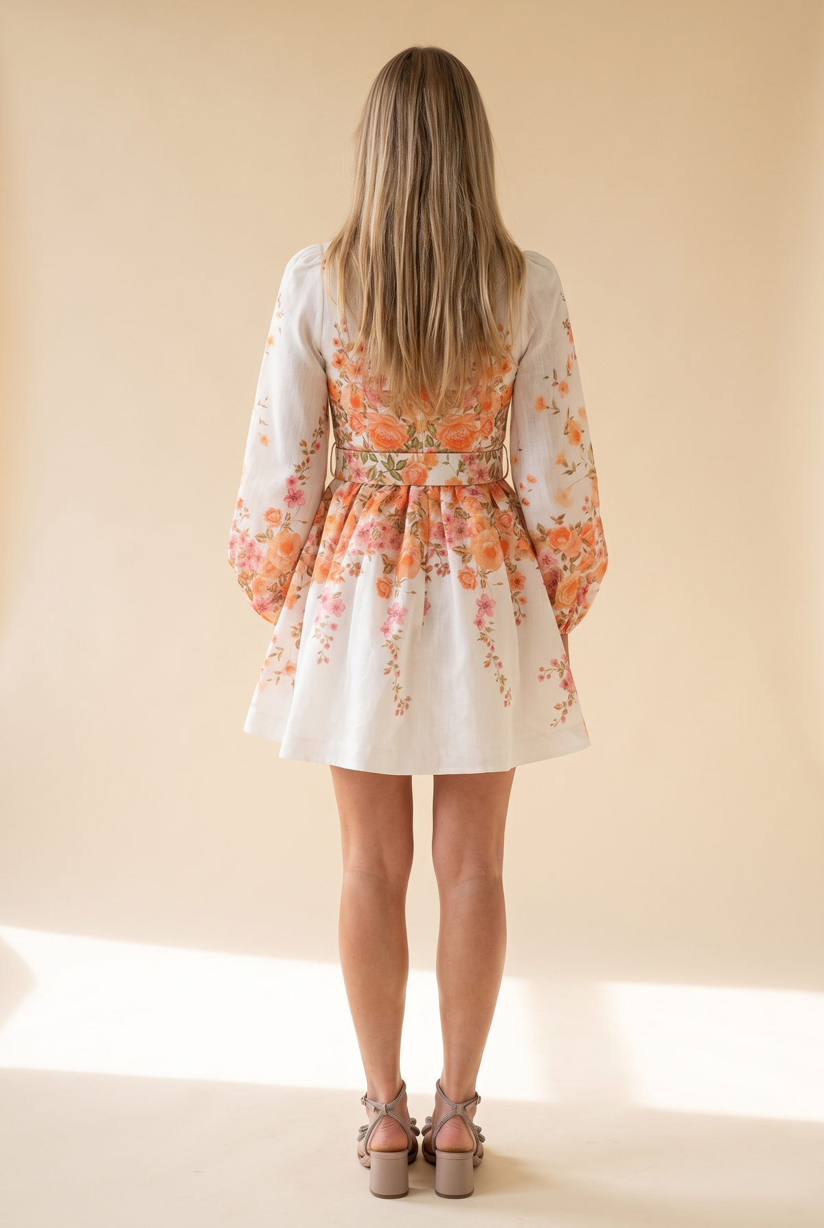 Walking On Sunshine Mock Neck Mini Dress, Back