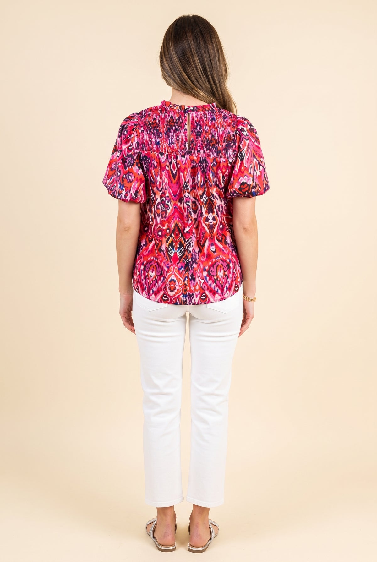 Want You To Know Puff Sleeves Top, Back