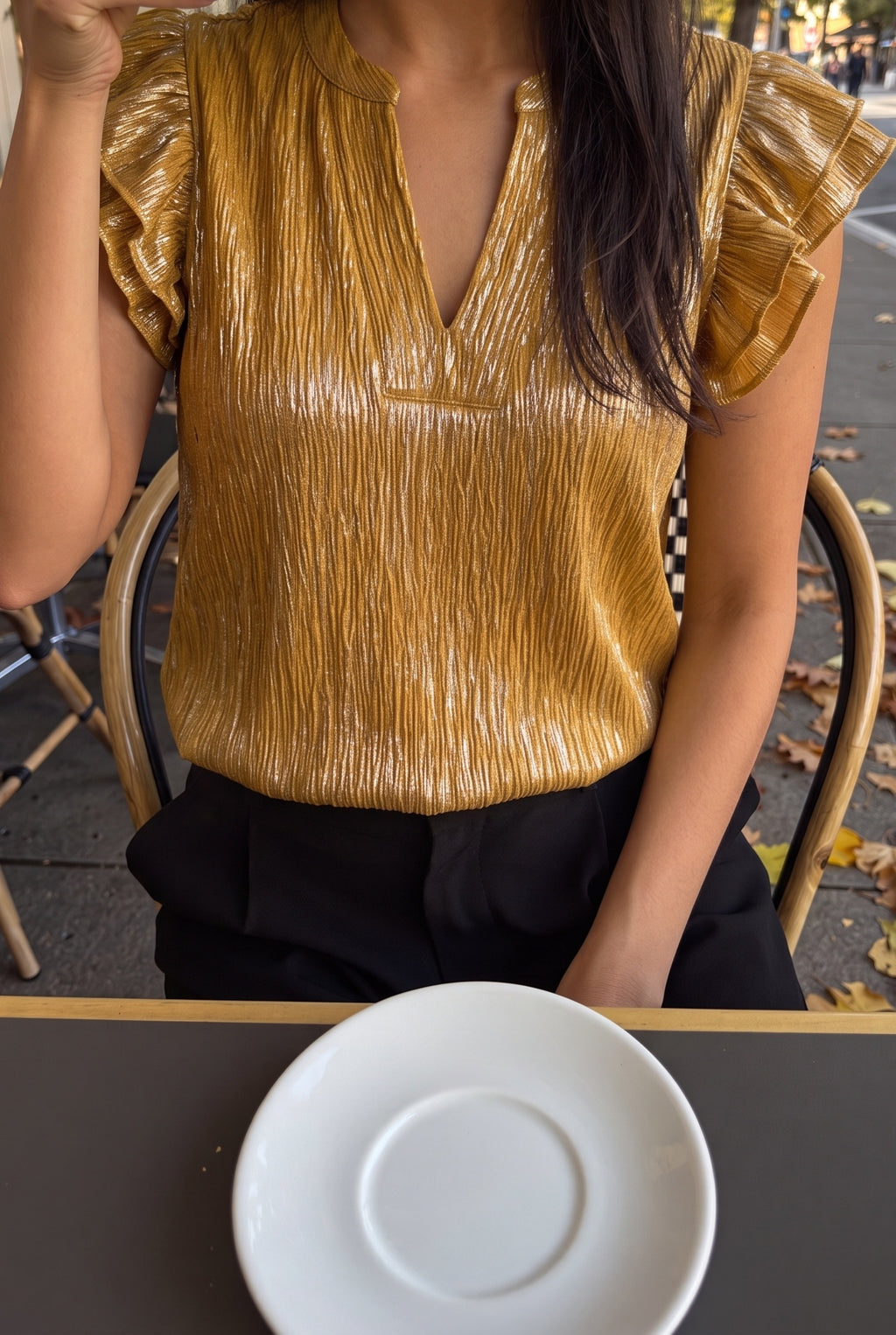 What Just Happened Ruffle Sleeve Top, Lifestyle