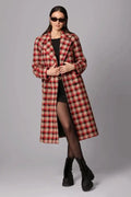 'Tis The Damn Season Plaid Jacquard Belted Coat Avec Les Filles
