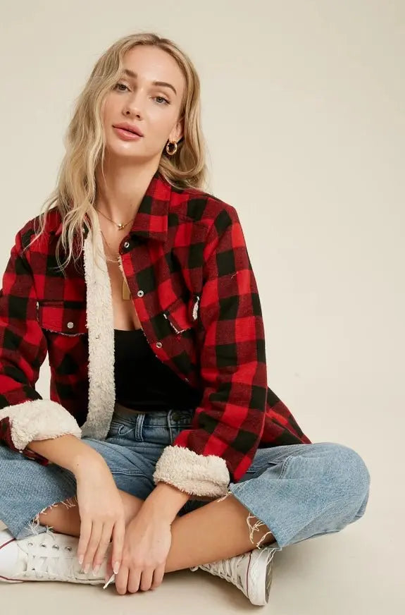 Cozy Cabin Buffalo Plaid Shacket Bluivy