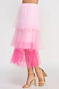 Heart Over Mind Tiered Tulle Midi Skirt Strut & Bolt