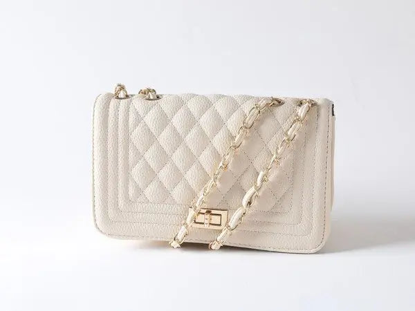 Jacqueline Vegan Faux Leather Quilted Bag Bella Chic