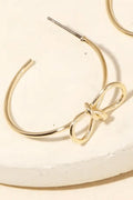 Harley Bow Tie Hoop Earrings Anarchy Street