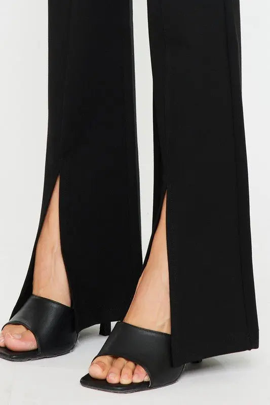 Lead From The Heart Low Rise V Shape Ponte Flare Pants Kan Can