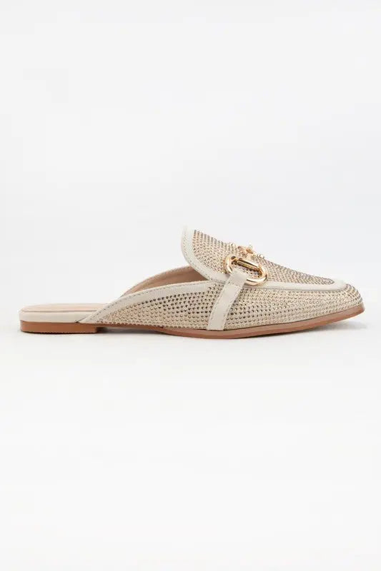 Mila Jeweled Loafer Flat Mule CCOCCI