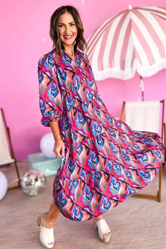 Calling You Long Sleeve High Waist Dress Bellissima Fashion