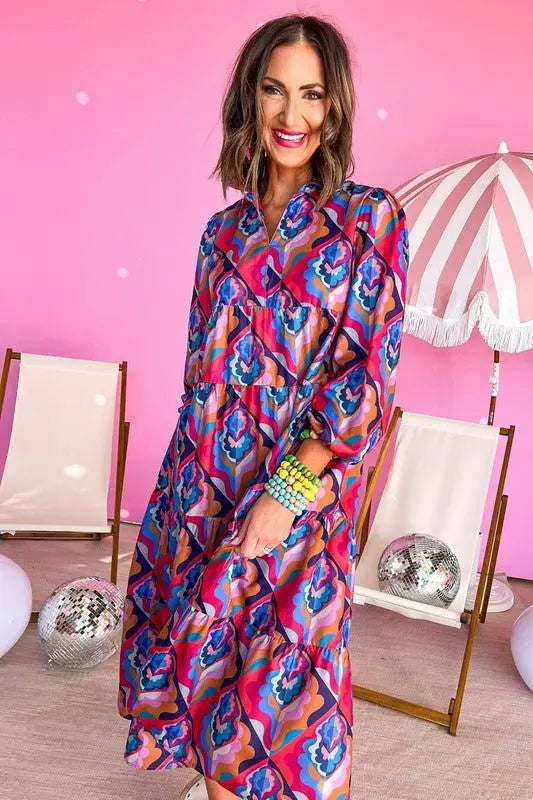 Calling You Long Sleeve High Waist Dress Bellissima Fashion