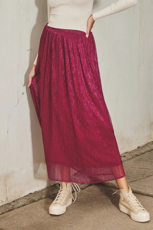 Win My Heart Sparkle Pleated Maxi Skirt Dress Forum