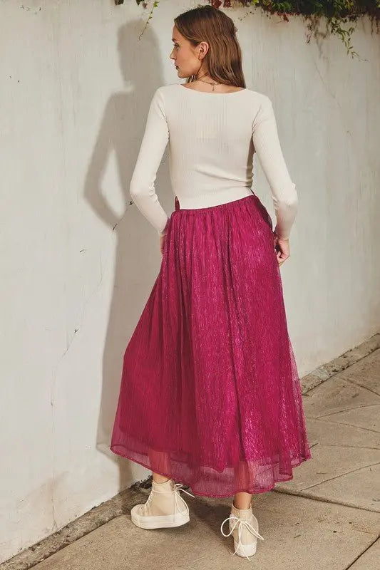 Win My Heart Sparkle Pleated Maxi Skirt Dress Forum